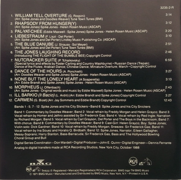 Spike Jones And His City Slickers - Spike Jones Is Murdering The Classics (cd) | Near Mint (NM) Near Mint- (NM-)