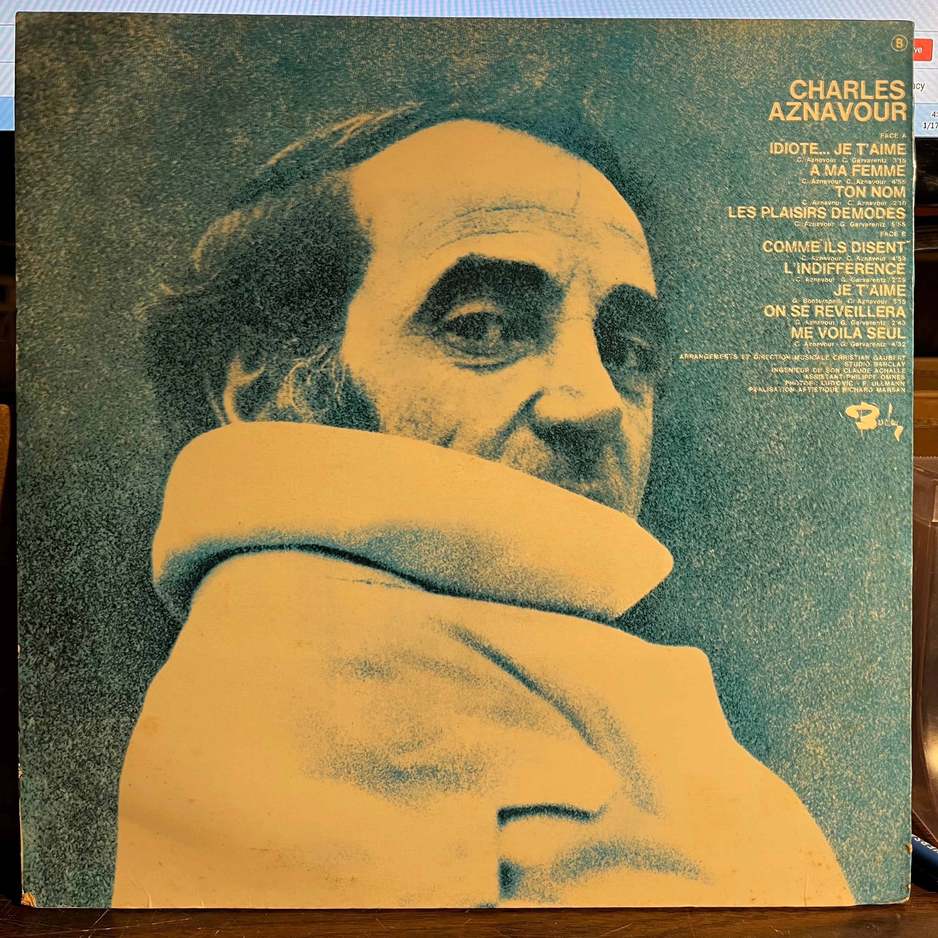 Charles Aznavour - Idiote Je T'Aime... *FRANCE* | Near Mint (NM) Excellent (EX)