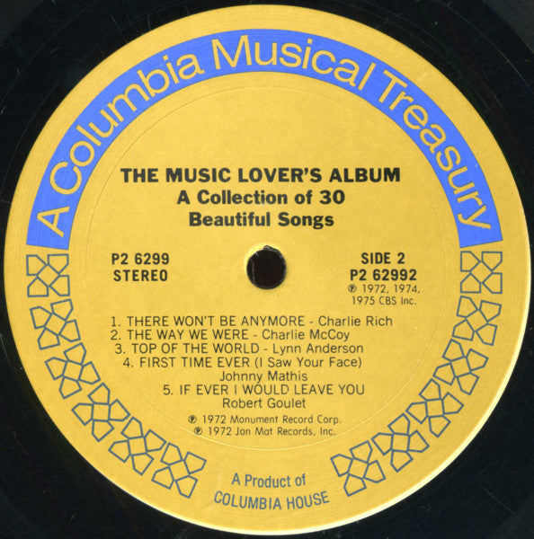 Various - The Music Lover's Album (A Collection Of 30 Beautiful Songs) | Near Mint (NM) Near Mint (NM)