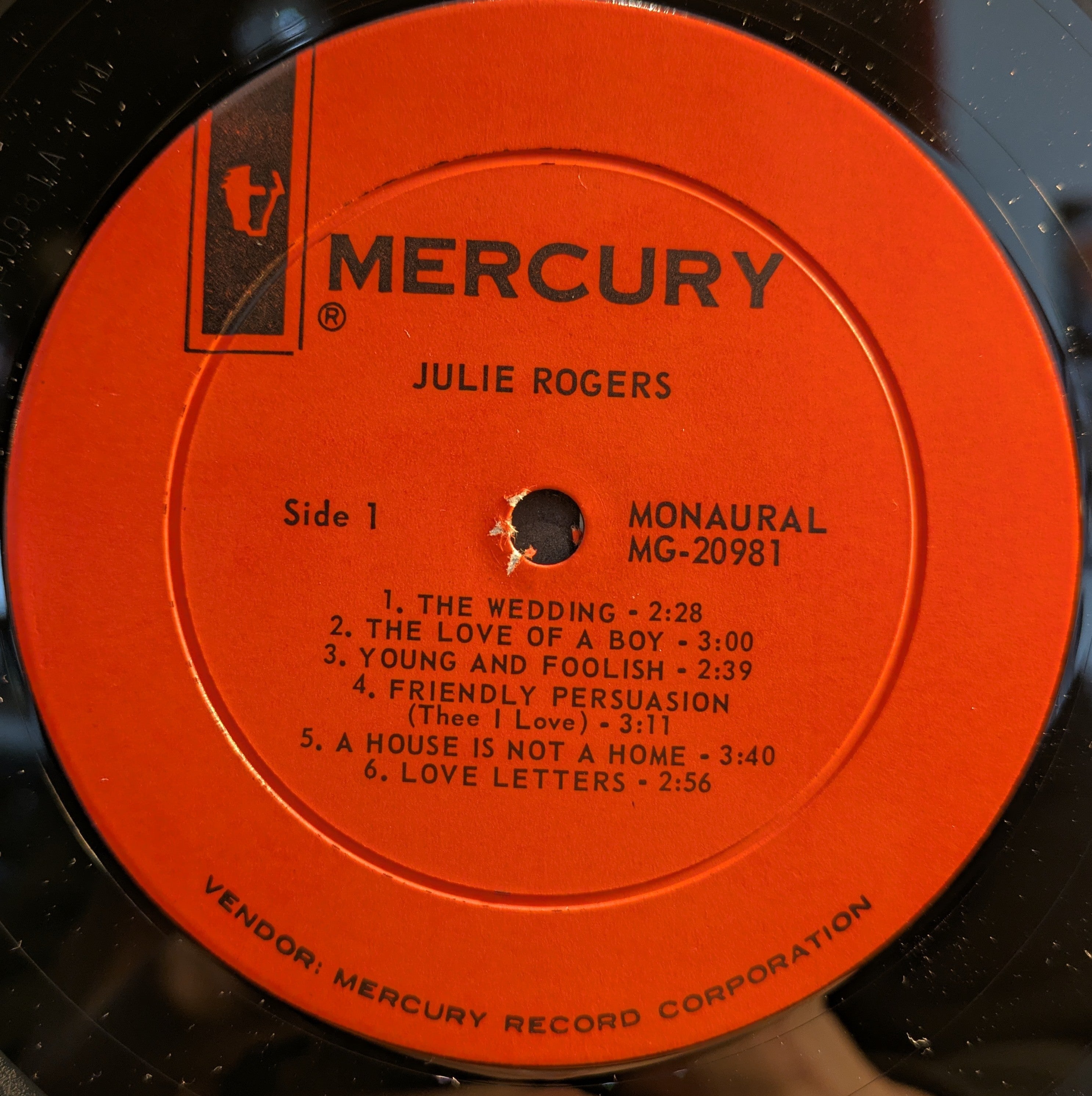 Julie Rogers (VINYL) | Near Mint (NM) Near Mint (NM)