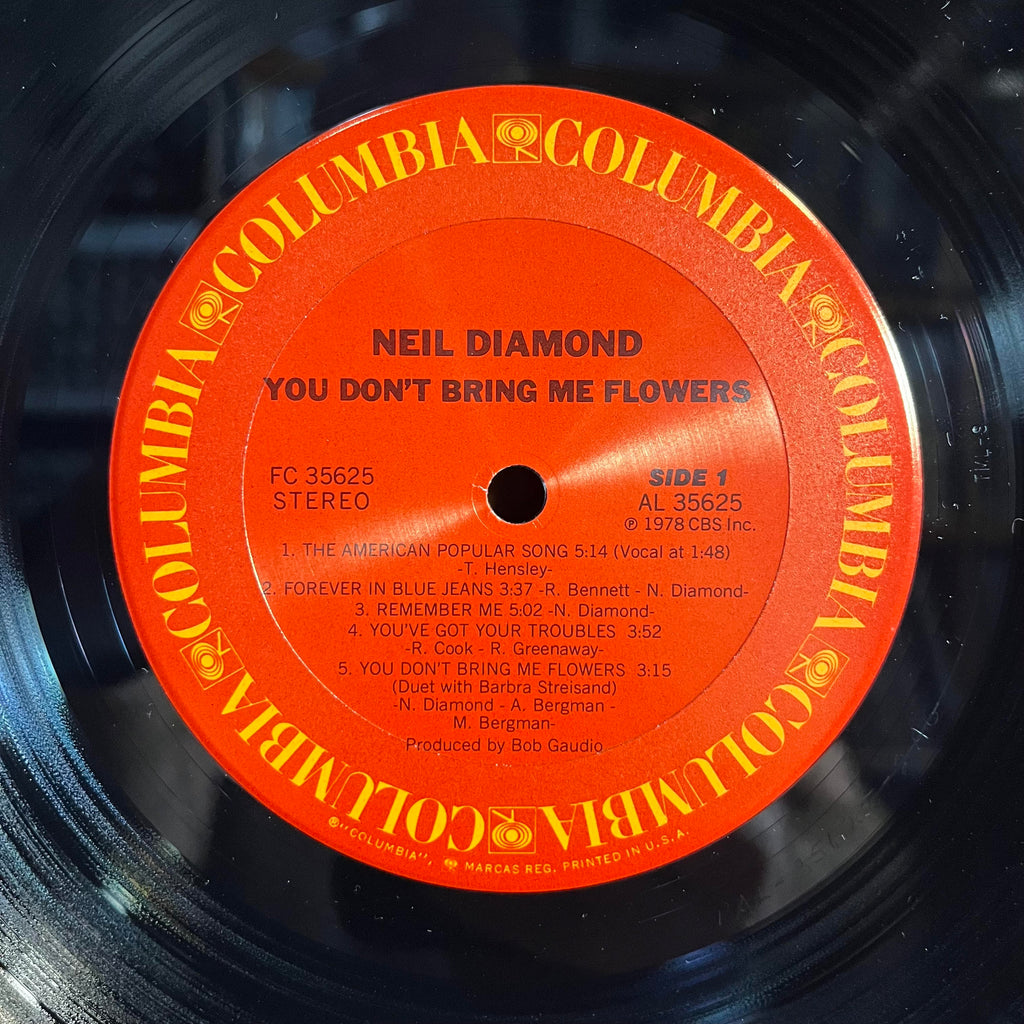 Neil Diamond - You Don't Bring Me Flowers *PITMAN* | Near Mint (NM) Excellent (EX)