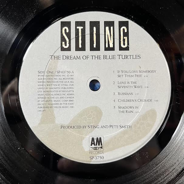 Sting - The Dream Of The Blue Turtles (VINYL) | Near Mint (NM or M-) Excellent (EX)
