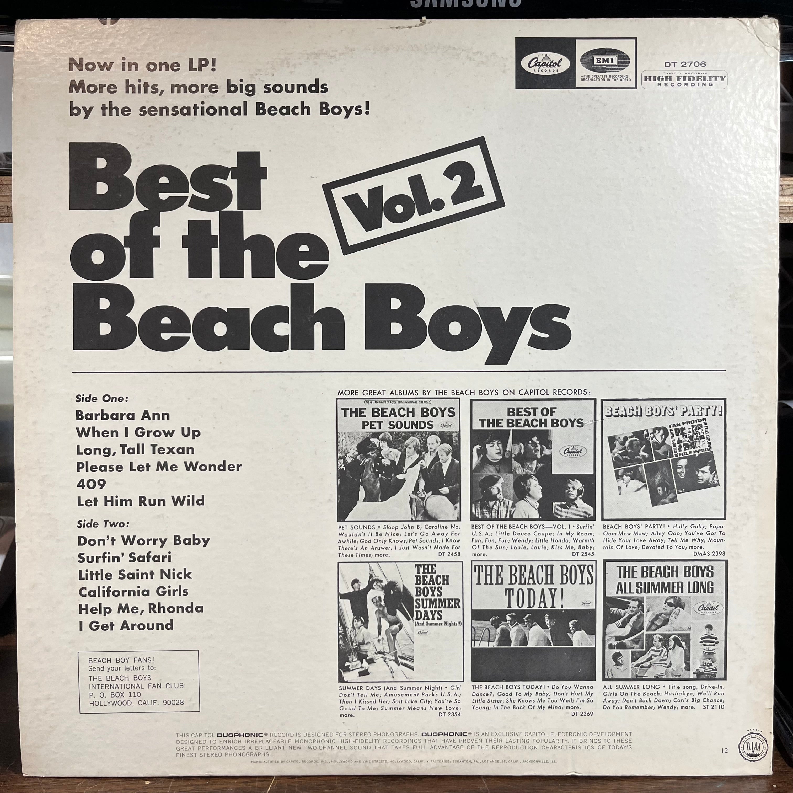 The Beach Boys - Best Of The Beach Boys, Vol. 2 (LP) | Near Mint (NM) Excellent (EX)