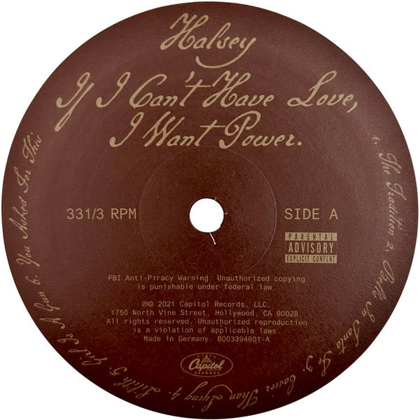 Halsey - If I Can't Have Love, I Want Power (TARGET WHITE VINYL) | Near Mint (NM or M-)