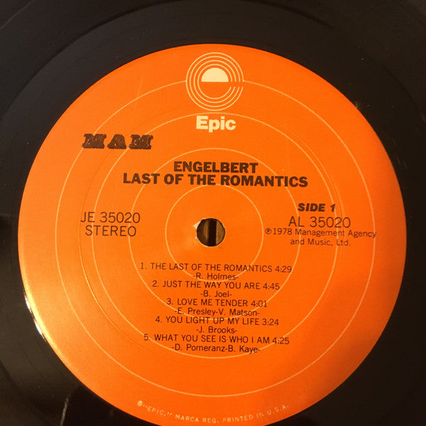 Engelbert Humperdinck - Last Of The Romantics | Near Mint (NM) Near Mint (NM)