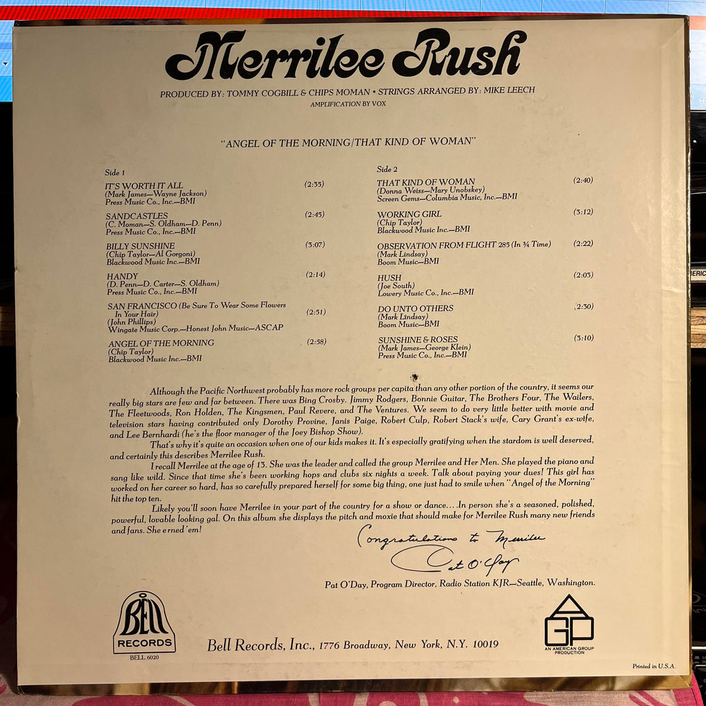 Merrilee & The Turnabouts - Angel Of The Morning *BESTWAY* | Near Mint (NM) Near Mint (NM)