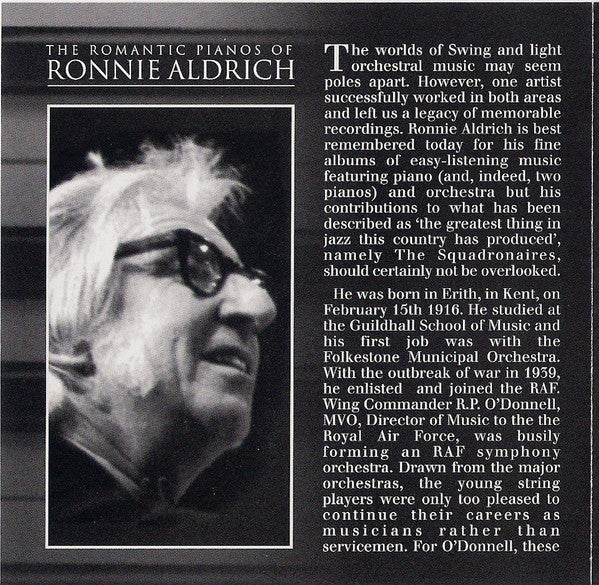 Ronnie Aldrich - The Romantic Pianos Of Ronnie Aldrich *CD* | Mint (M) Near Mint (NM)