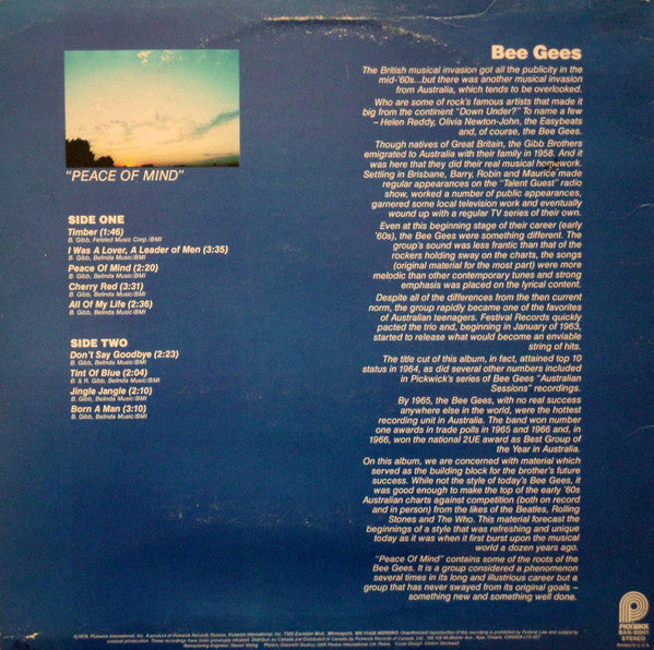 Bee Gees - Peace Of Mind | Near Mint (NM) Excellent (EX)