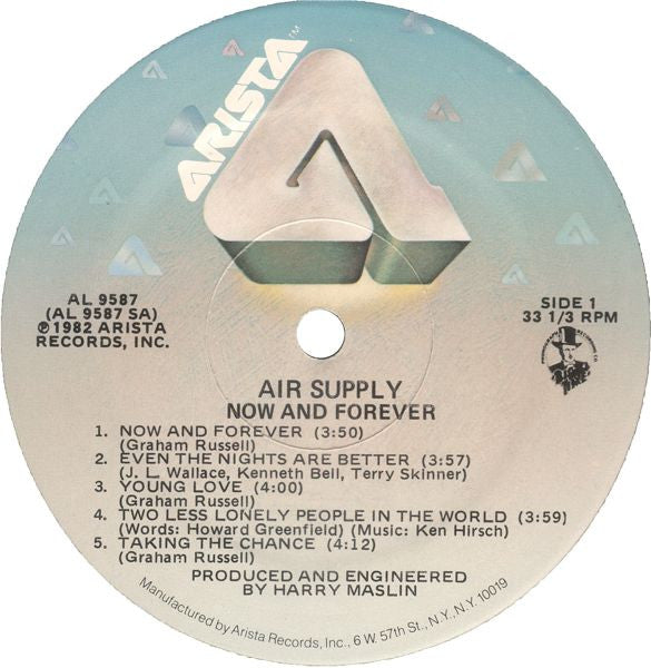 Air Supply - Now And Forever (VINYL) | Near Mint (NM) Very Good Plus (VG+)