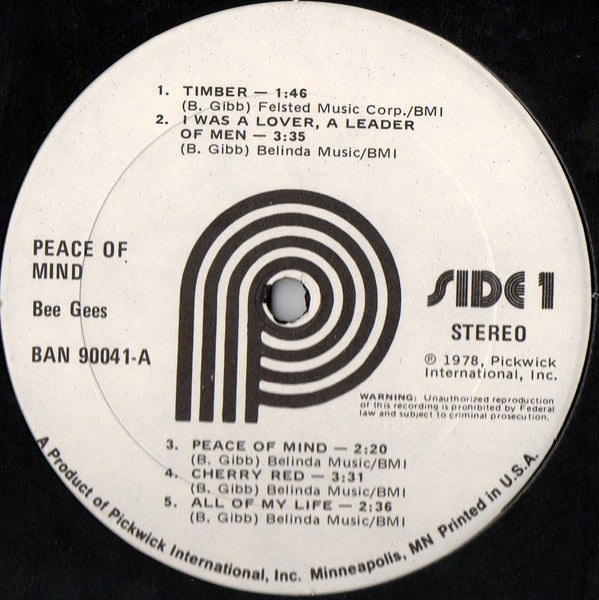 Bee Gees - Peace Of Mind | Near Mint (NM) Excellent (EX)