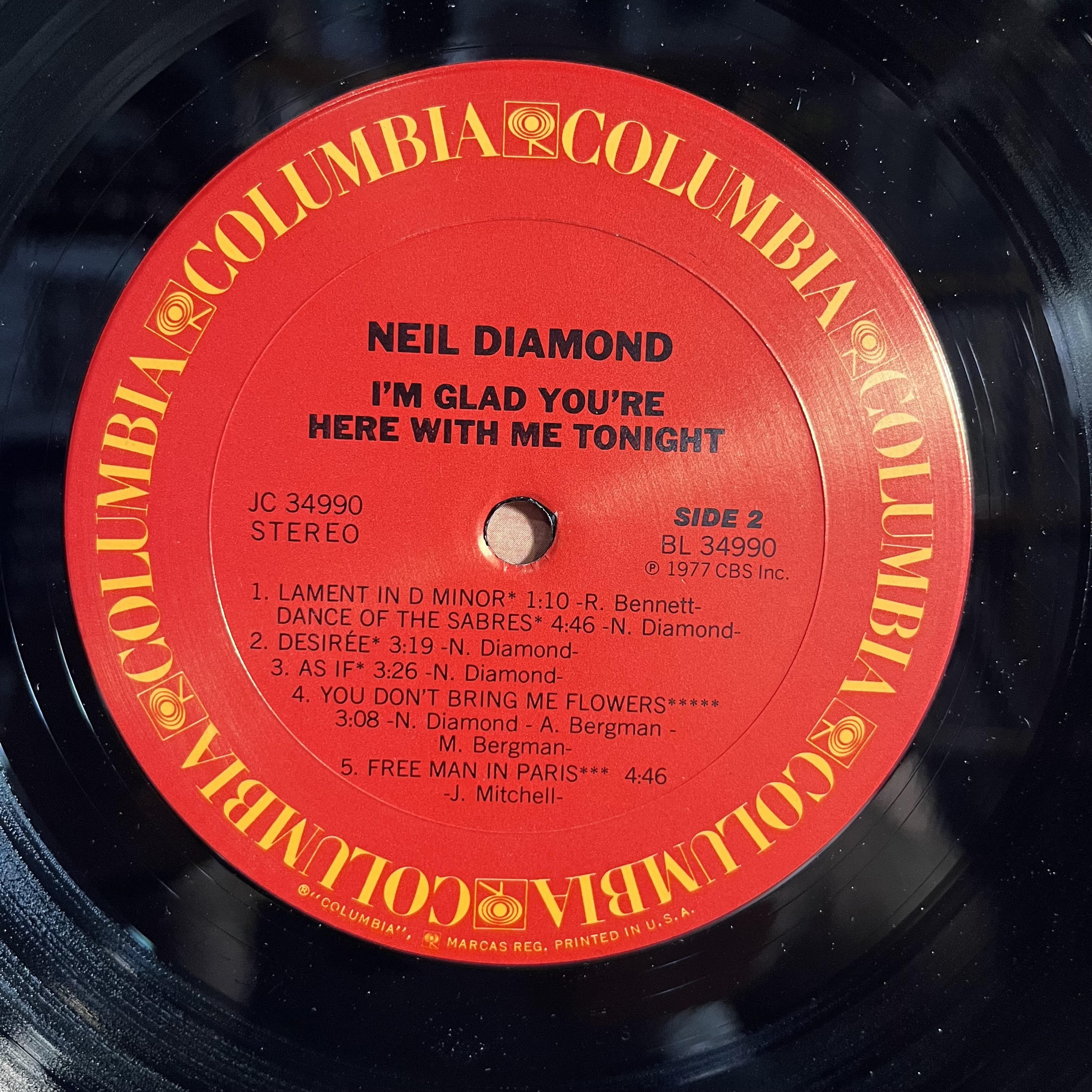 Neil Diamond - I'm Glad You're Here With Me Tonight *TERRE HAUTE* | Near Mint (NM) Near Mint (NM)