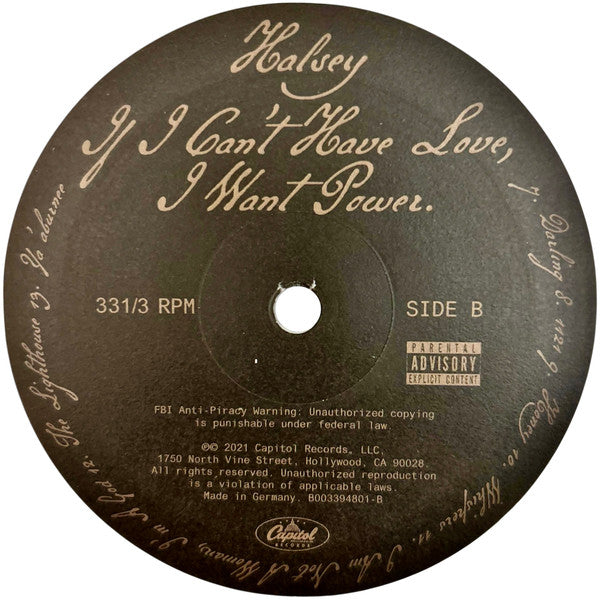 Halsey - If I Can't Have Love, I Want Power (TARGET WHITE VINYL) | Near Mint (NM or M-)