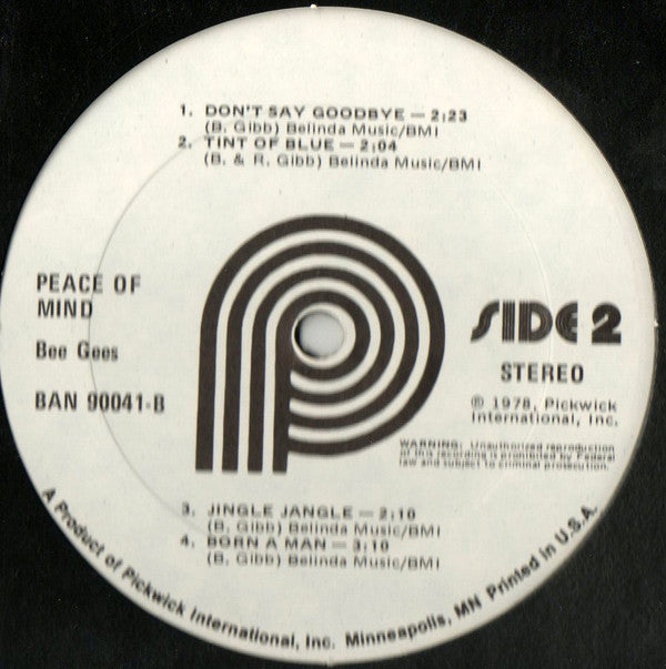 Bee Gees - Peace Of Mind | Near Mint (NM) Excellent (EX)
