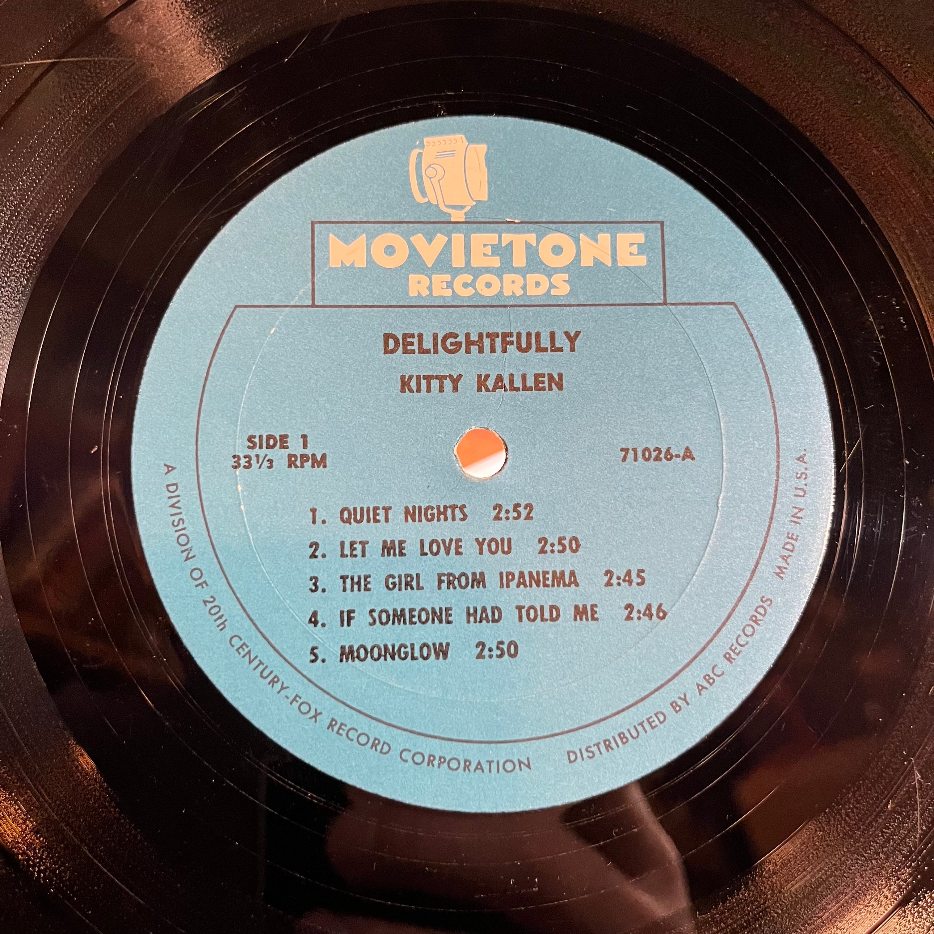 Delightfully Kitty Kallen (VINYL) | Very Good Plus (VG+) Very Good Plus Plus (VG++)