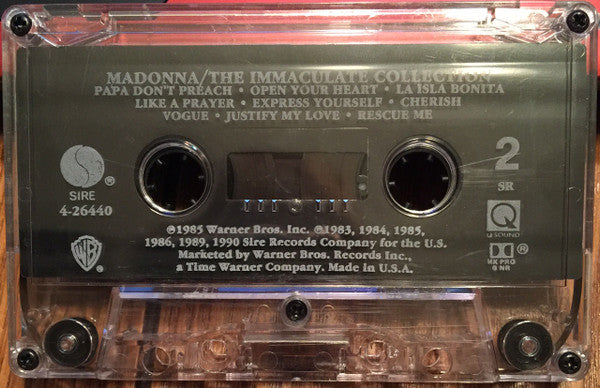 Madonna - The Immaculate Collection (CASSETTE) | Very Good Plus (VG+) Very Good Plus (VG+)