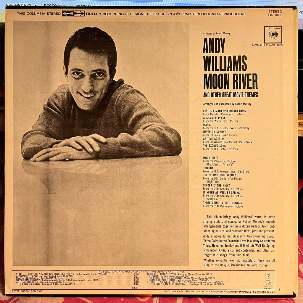 Andy Williams - Moon River And Other Great Movie Themes | Very Good Plus (VG+) Very Good Plus (VG+)