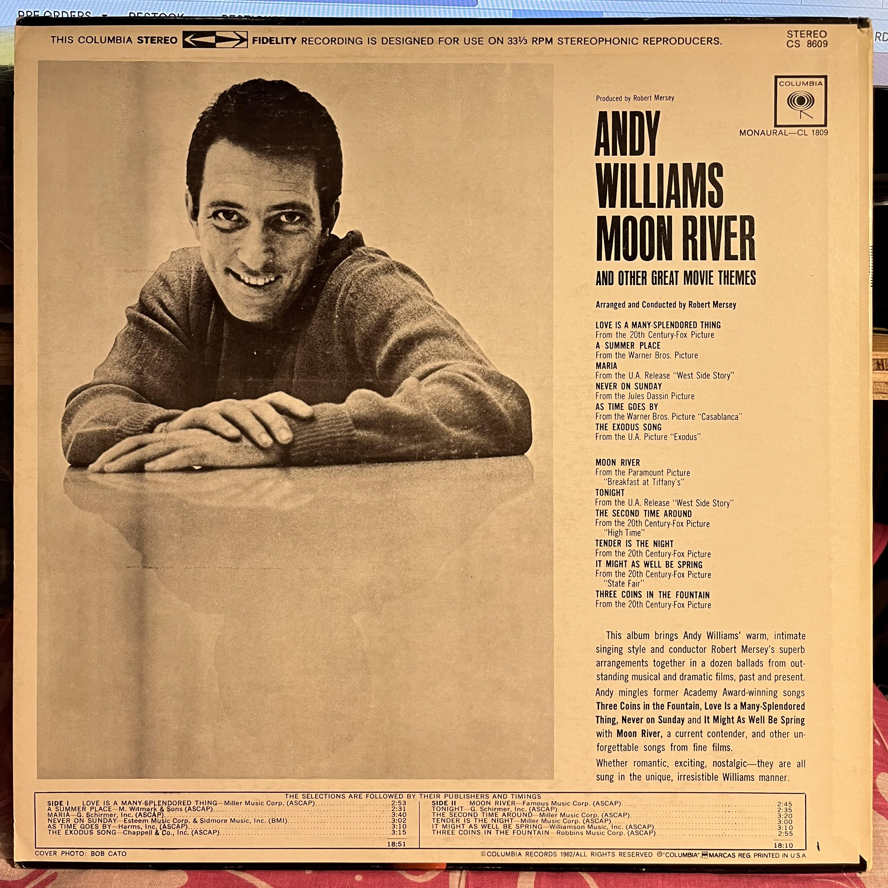 Andy Williams - Moon River And Other Great Movie Themes | Very Good Plus (VG+) Very Good Plus (VG+)