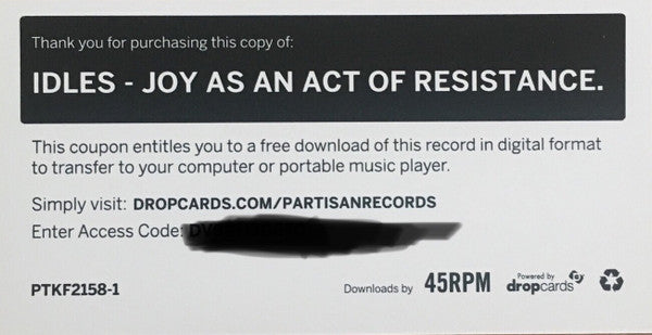 Idles - Joy As An Act Of Resistance | Mint (M) Mint (M)