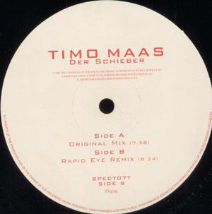 Timo Maas - Der Schieber | Excellent (EX) Very Good Plus (VG+)