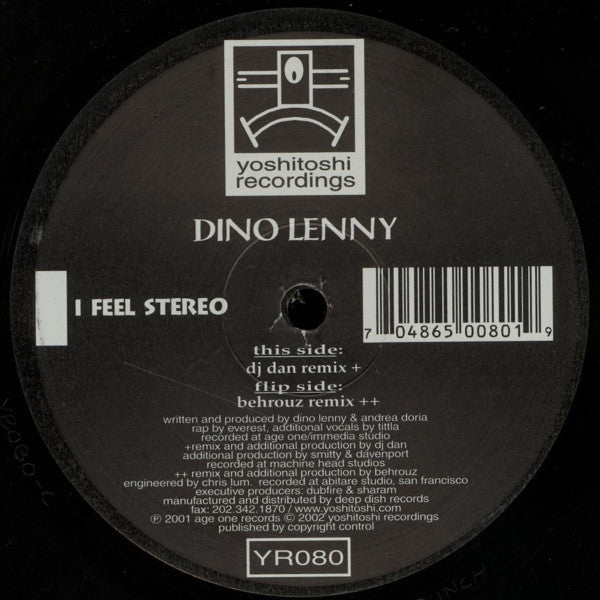 Dino Lenny - I Feel Stereo | Excellent (EX) Excellent (EX)