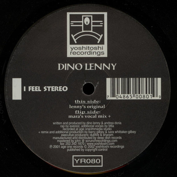 Dino Lenny - I Feel Stereo | Excellent (EX) Excellent (EX)