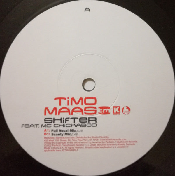 Timo Maas - Shifter | Excellent (EX) Very Good Plus (VG+)