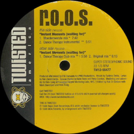 R.O.O.S. - Instant Moments (Waiting For) | Near Mint (NM) Excellent (EX)