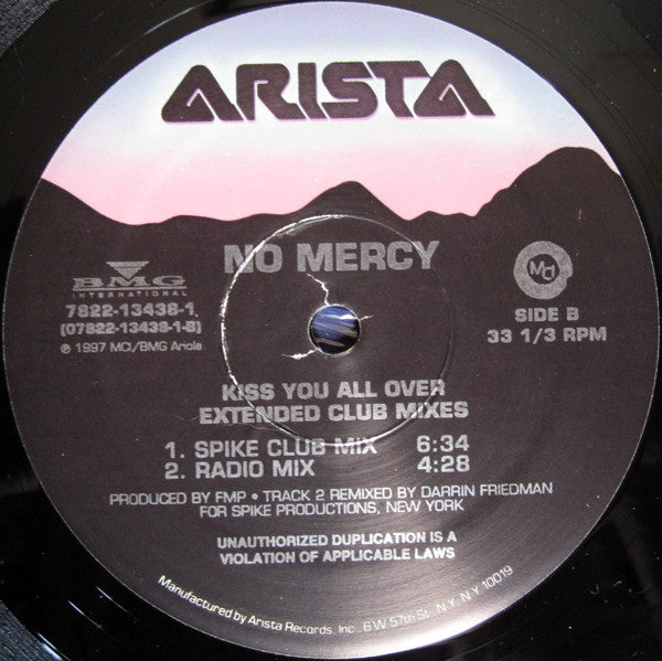 No Mercy - Kiss You All Over (Extended Club Mixes) | Near Mint (NM) Excellent (EX)