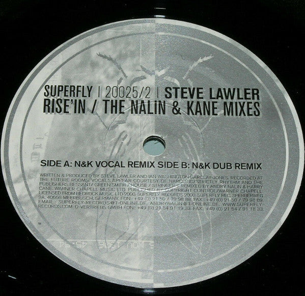 Steve Lawler - Rise'in (The Nalin & Kane Mixes) | Very Good Plus (VG+) Excellent (EX)