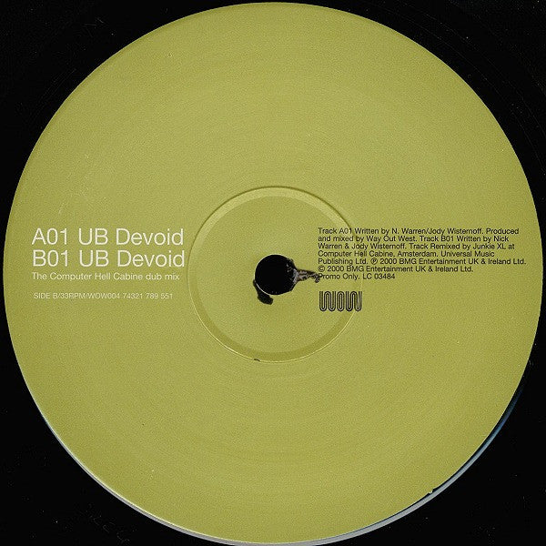 Way Out West - UB Devoid | Very Good Plus (VG+) Generic