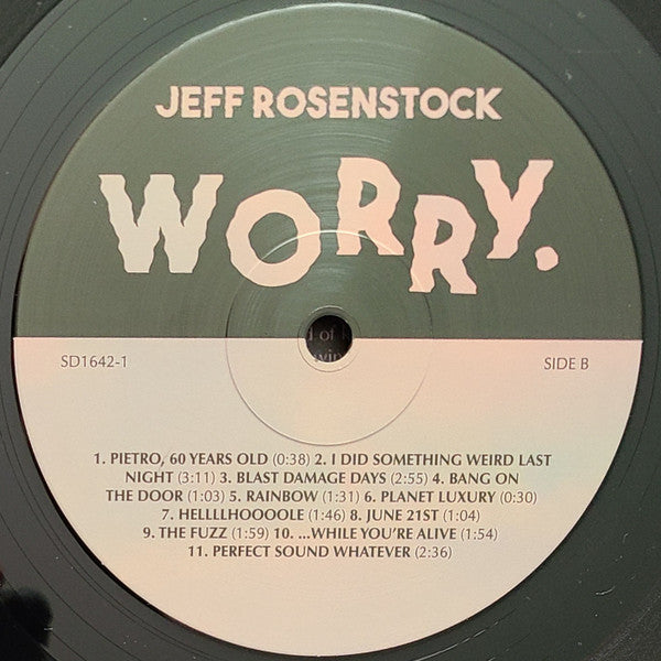 Worry. (VINYL) | Mint (M) Mint (M)