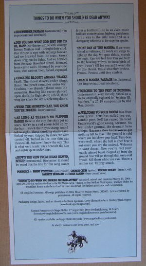 Things To Do When You Should Be Dead Anyway (CLEAR VINYL) | Near Mint (NM or M-)