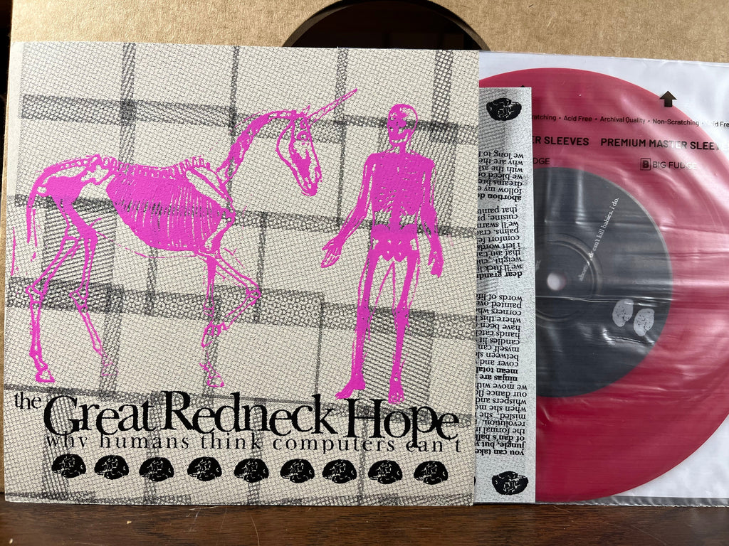 The Great Redneck Hope - Why Humans Think Computers Can't (RED 7" VINYL) | Near Mint (NM or M-)