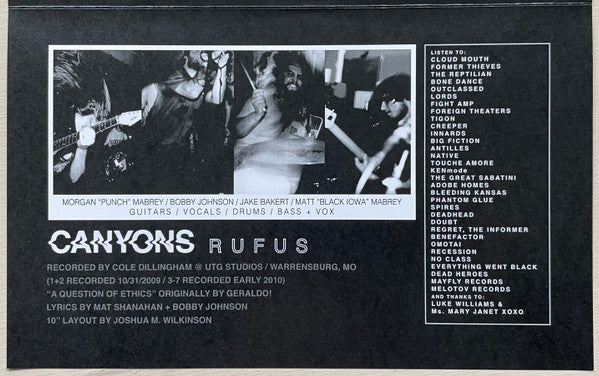Canyons (3) - Rufus (PURPLE MARBLE 10" VINYL) | Near Mint (NM or M-) Mint (M)