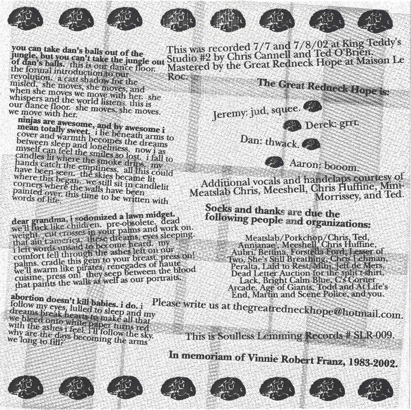 The Great Redneck Hope - Why Humans Think Computers Can't (RED 7" VINYL) | Near Mint (NM or M-)