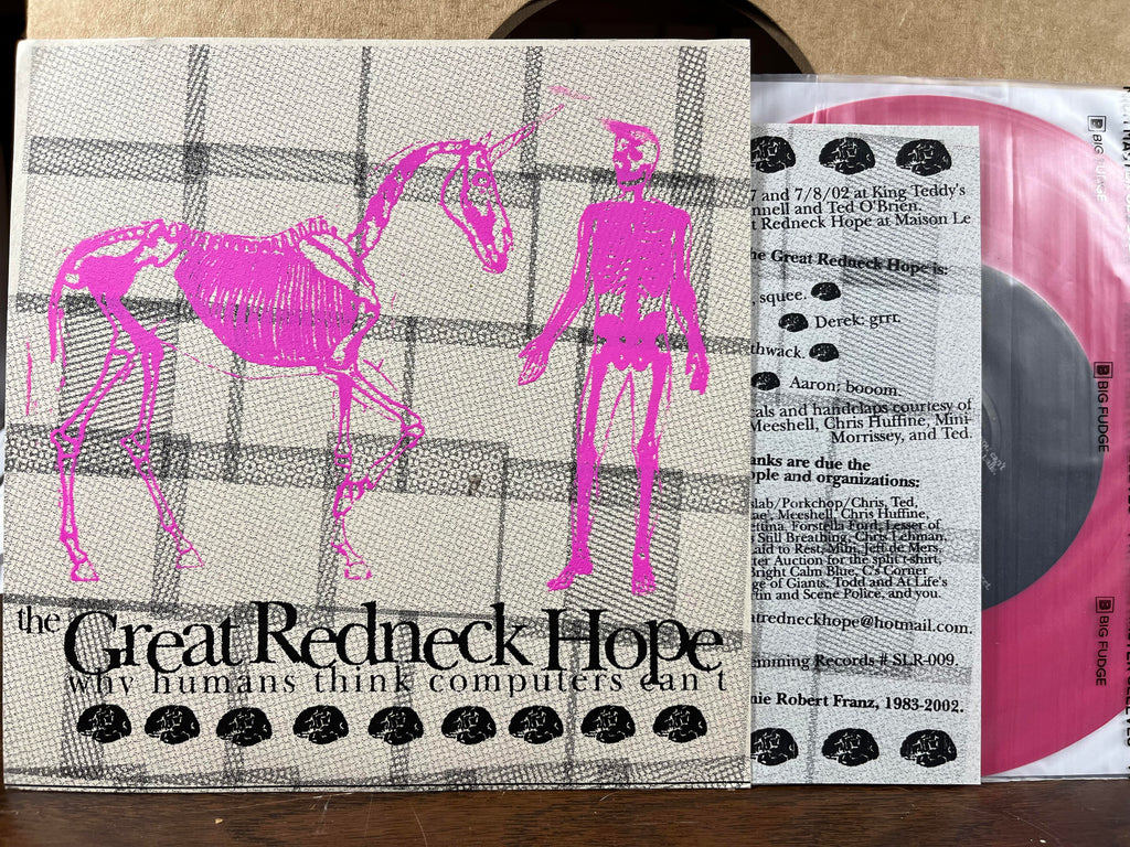 The Great Redneck Hope - Why Humans Think Computers Can't (PINK 7" VINYL) | Near Mint (NM or M-)