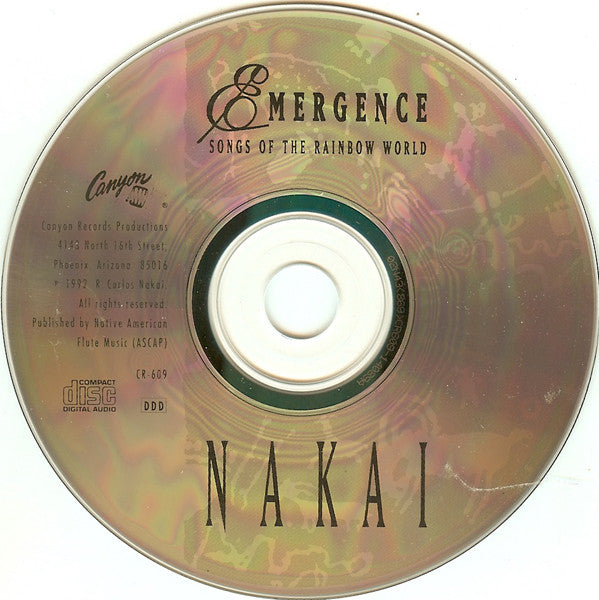 R. Carlos Nakai - Emergence: Songs Of The Rainbow World - Native American Flute Music (CD) | Near Mint (NM) Near Mint (NM)
