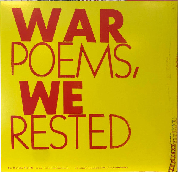 War Poems, We Rested | Mint (M) Mint (M)