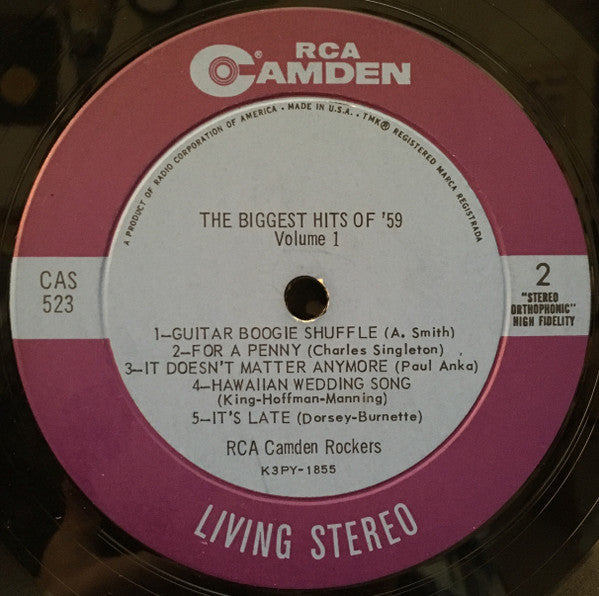 Biggest Hits Of '59 - Vol.1 | Very Good Plus (VG+) Near Mint (NM)