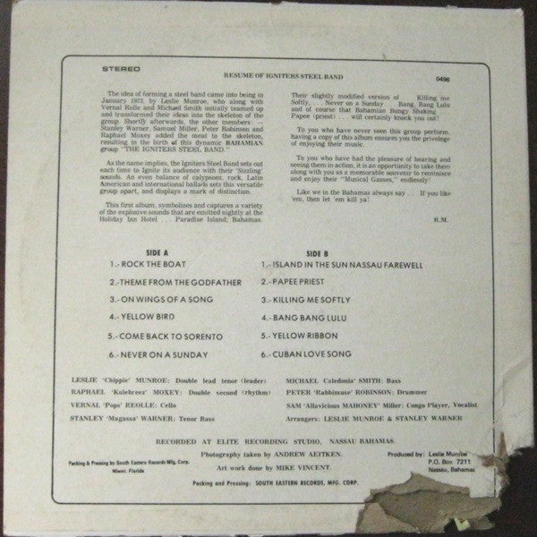 Igniters Steel Band - Igniters Explode | Very Good Plus (VG+) Near Mint (NM)