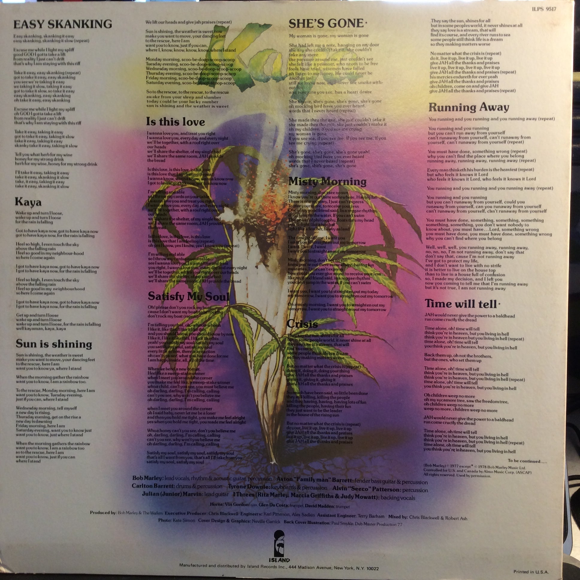 Bob Marley & The Wailers - Kaya (VINYL) | Near Mint- (NM-) Near Mint (NM)