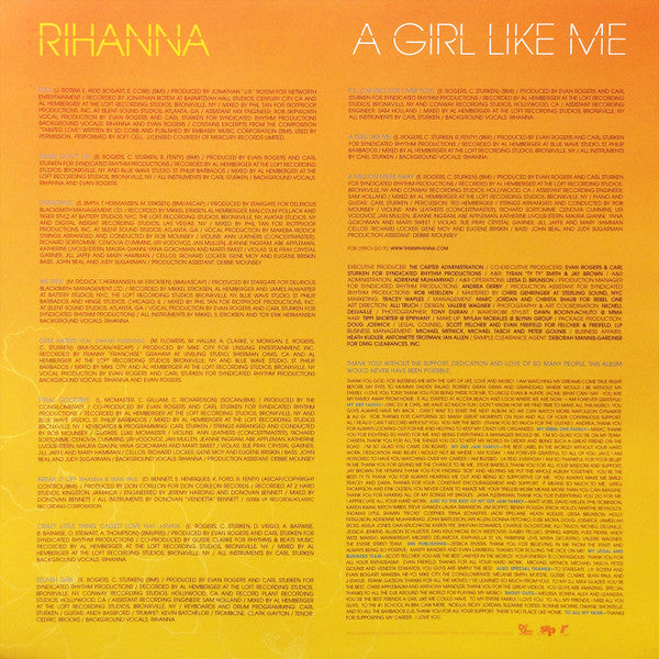 Rihanna A Girl Like Me Def Jam Recordings, SRP Records 2xLP, Album Mint (M) Mint (M)