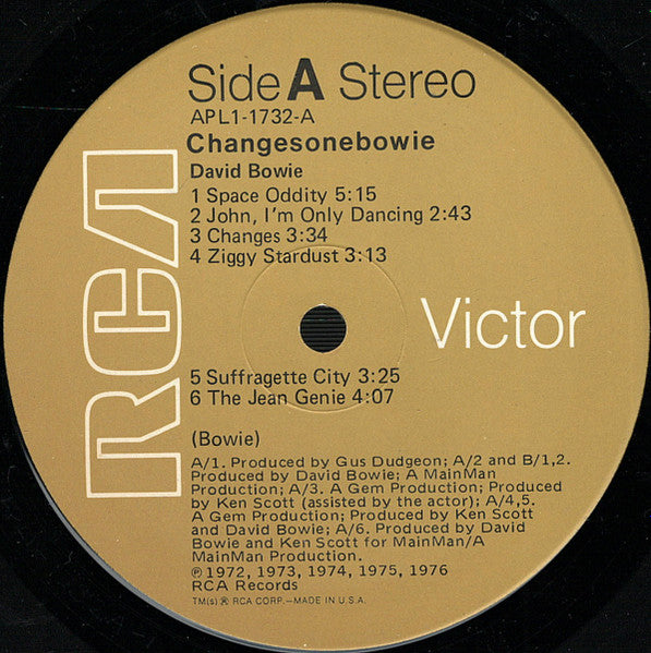 David Bowie - ChangesOneBowie (VINYL) | Excellent+ (EX+) Generic