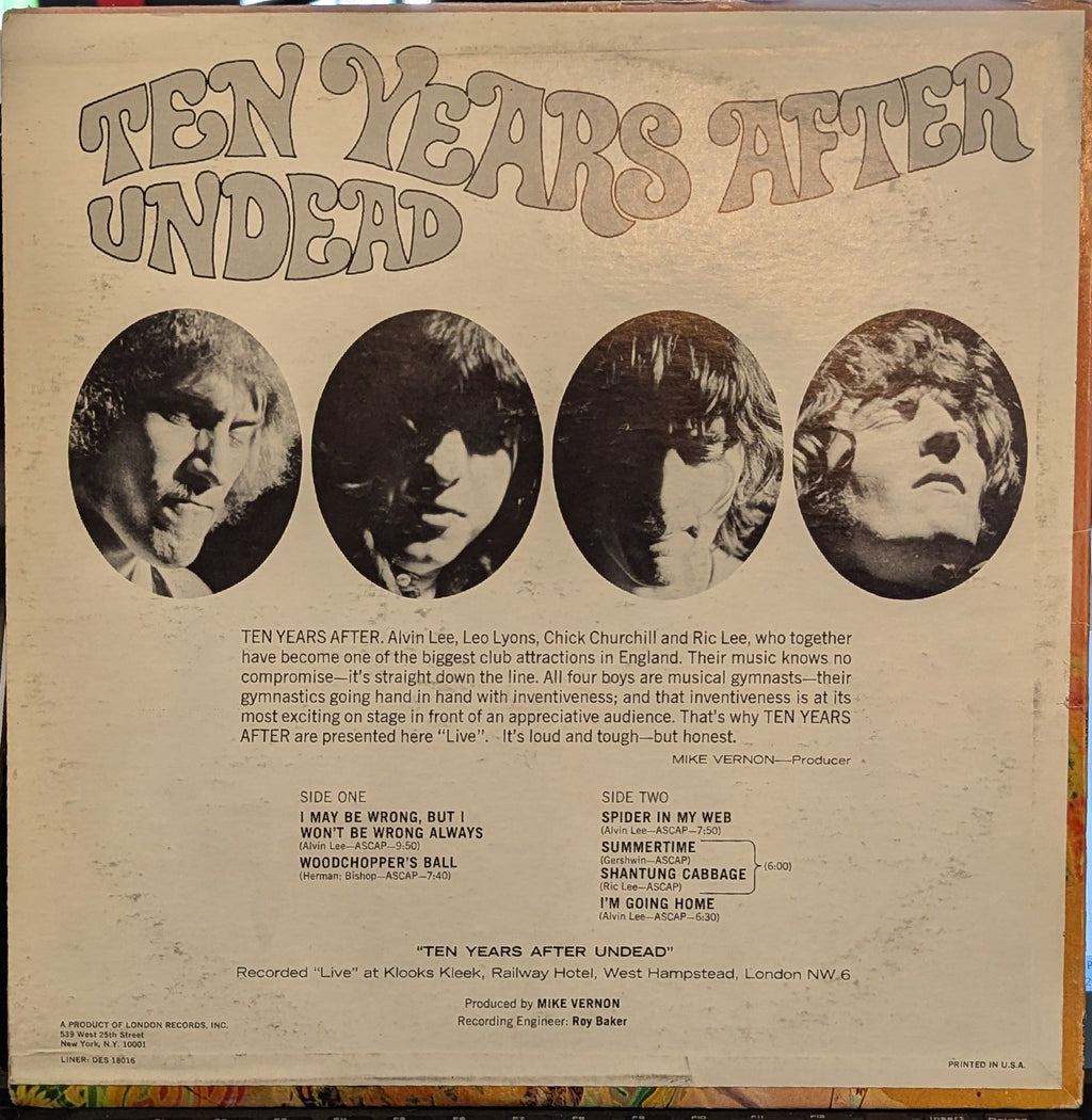 Ten Years After - Undead *REPRESS* | Excellent (EX) Very Good Plus (VG+)