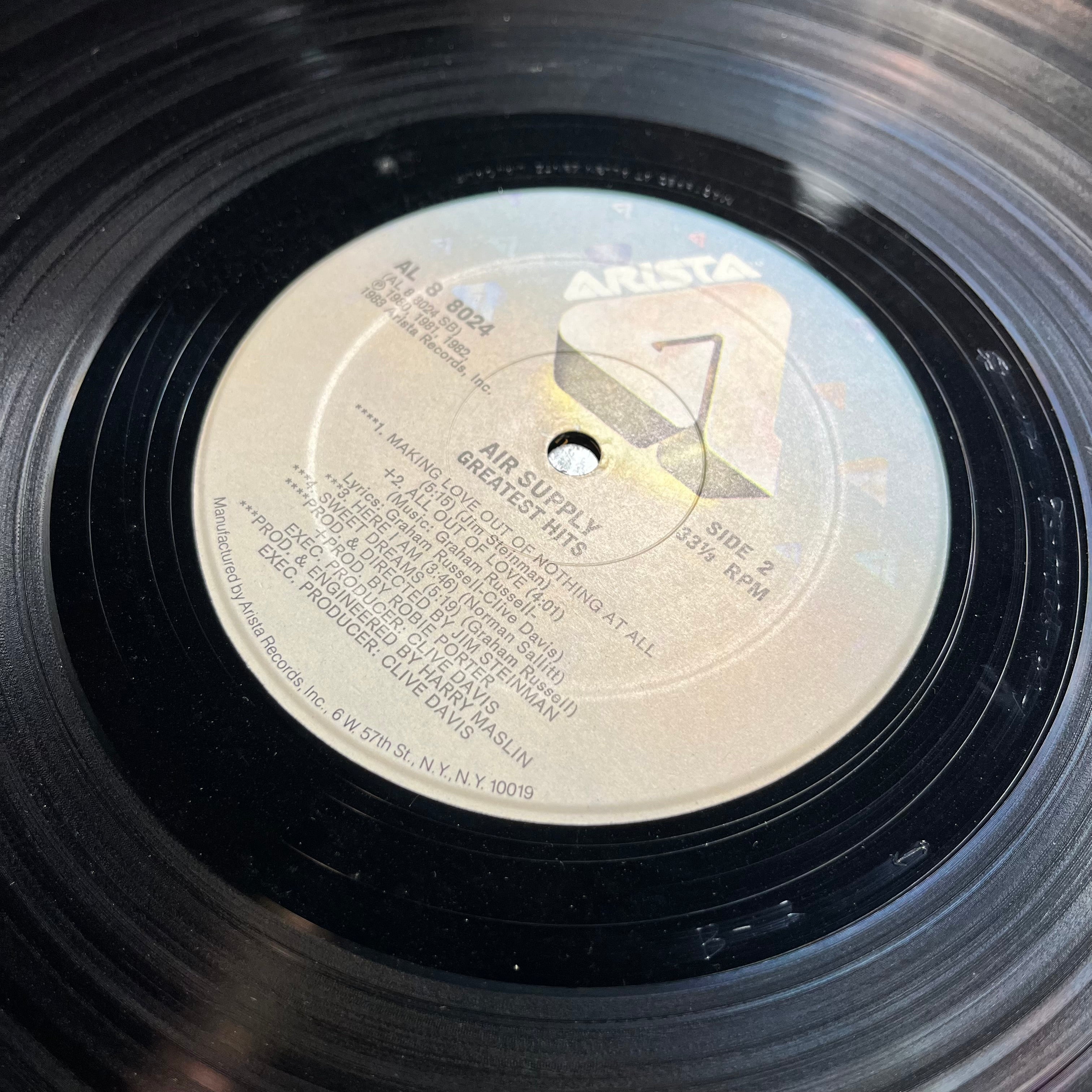 Air Supply - Greatest Hits (LP) | Excellent+ (EX+) Near Mint (NM)