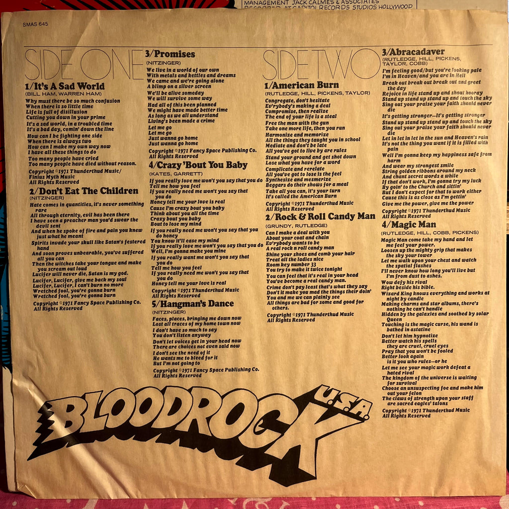 Bloodrock - Bloodrock U.S.A. *WINCHESTER* | Excellent (EX) Excellent (EX)