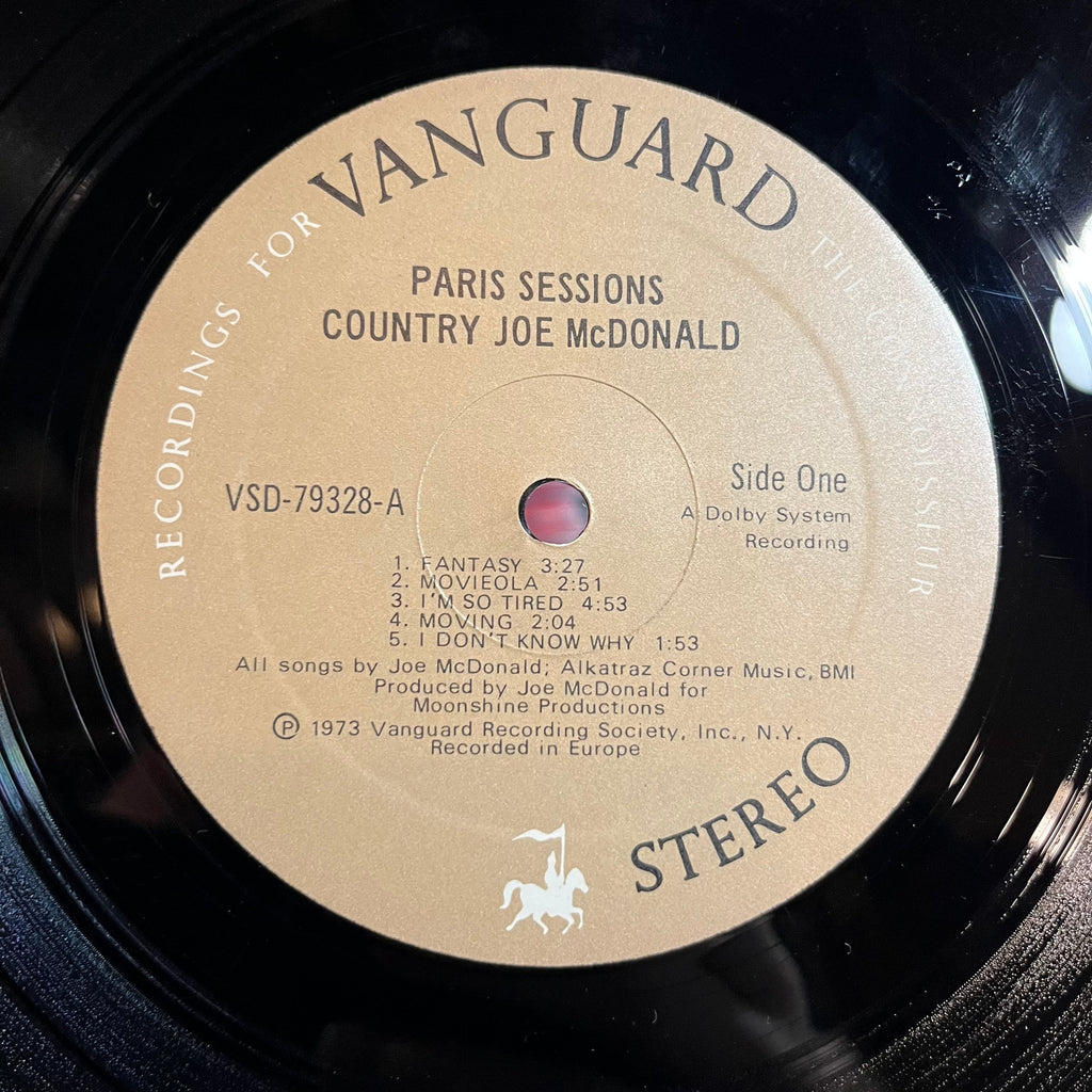 Country Joe McDonald - Paris Sessions (VINYL) | Excellent+ (EX+) Excellent (EX)
