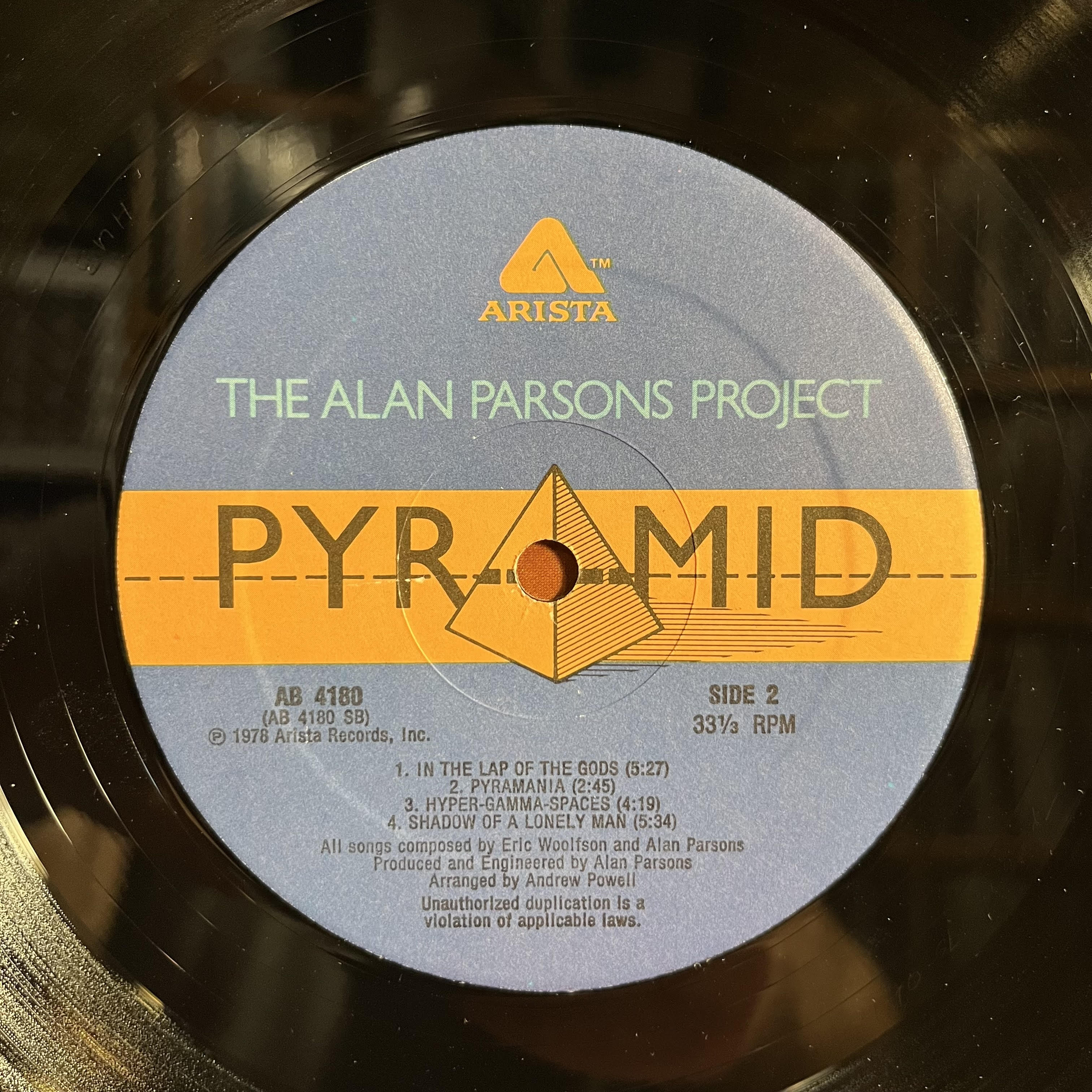 The Alan Parsons Project - Pyramid | Excellent+ (EX+) Near Mint (NM)