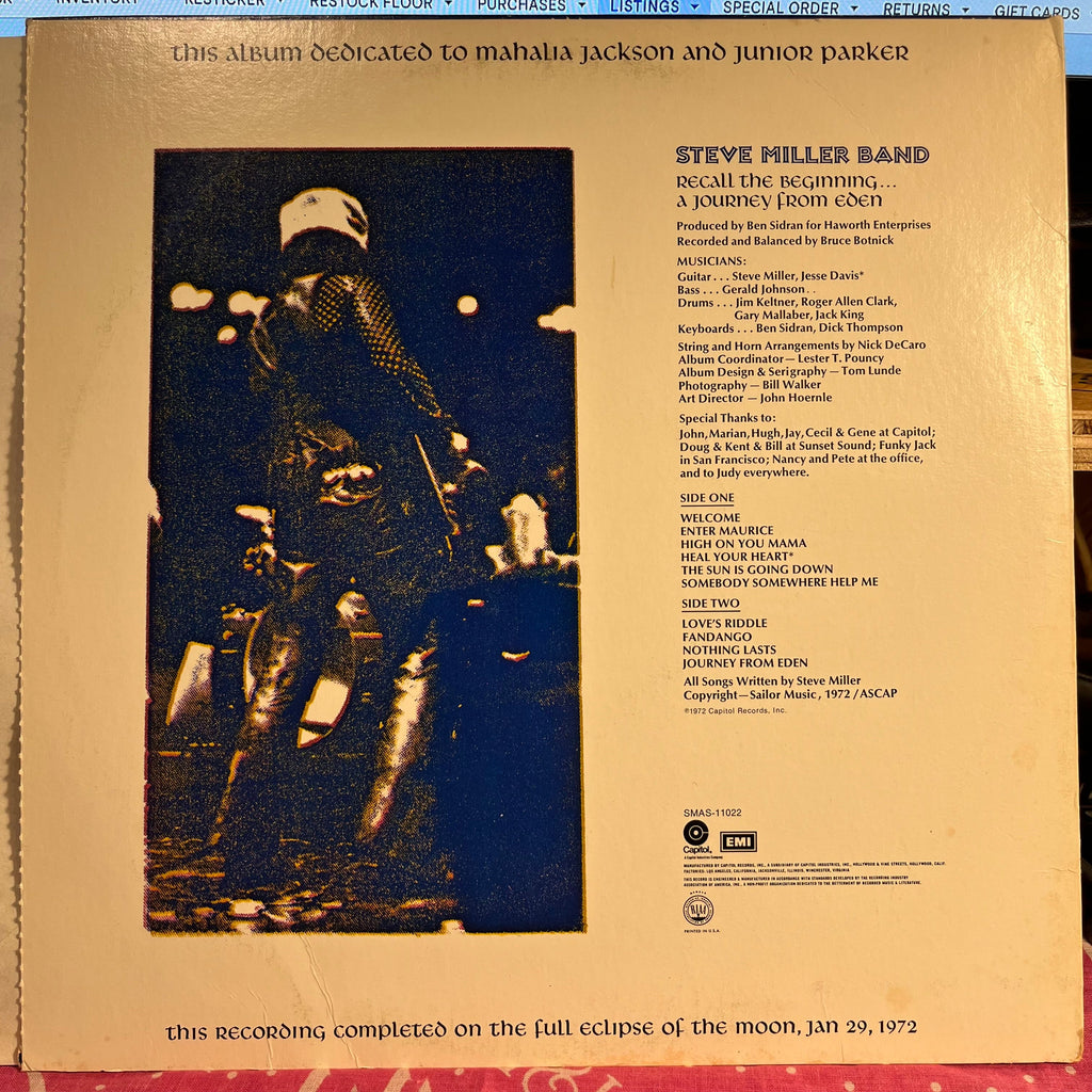 Steve Miller Band - Recall The Beginning...A Journey From Eden | Excellent (EX) Excellent (EX)