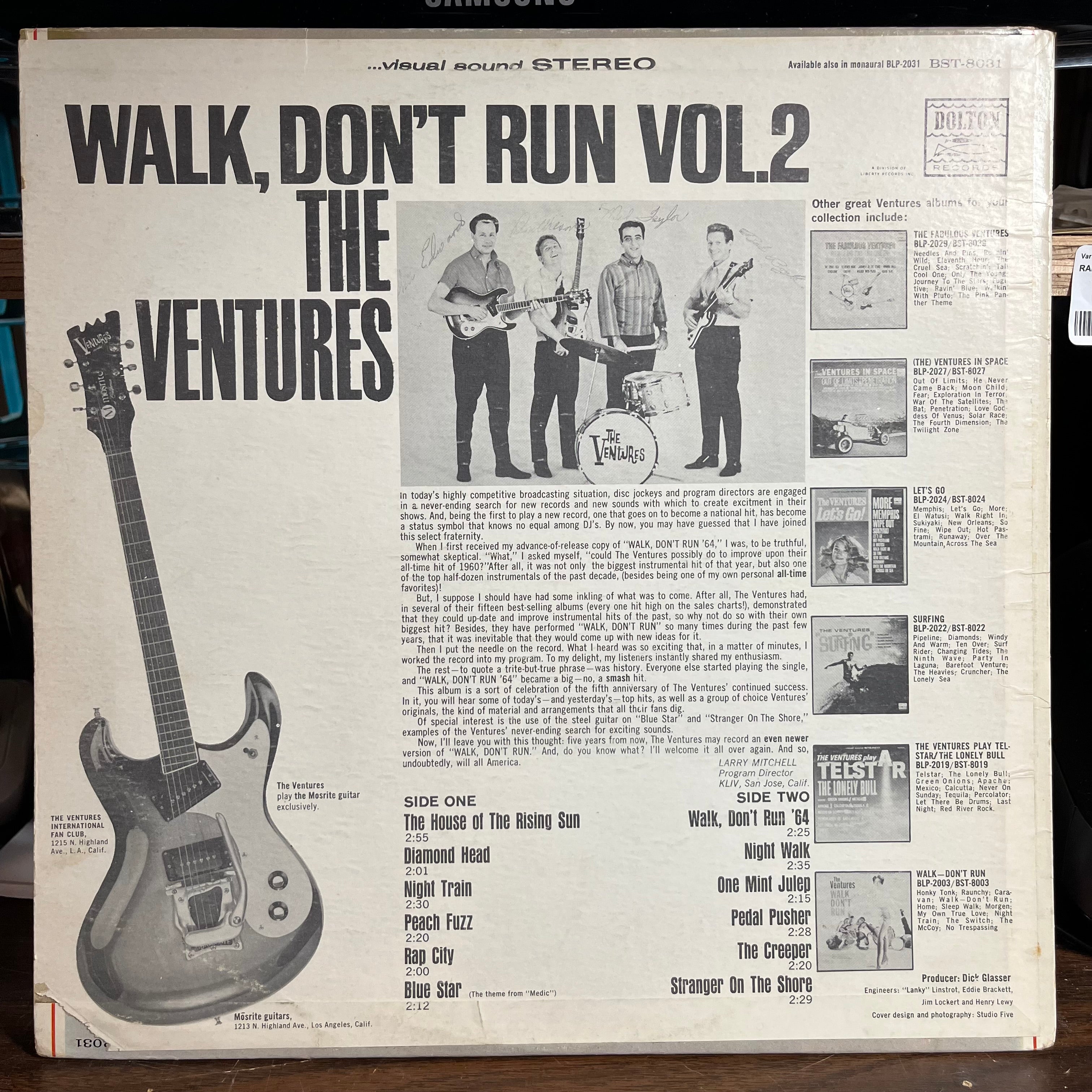 Walk, Don't Run Vol. 2 (VINYL) | Excellent+ (EX+) Excellent (EX)